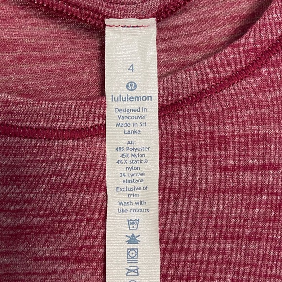 Lululemon Burgundy Marled High Neck Top - Picture 5 of 5